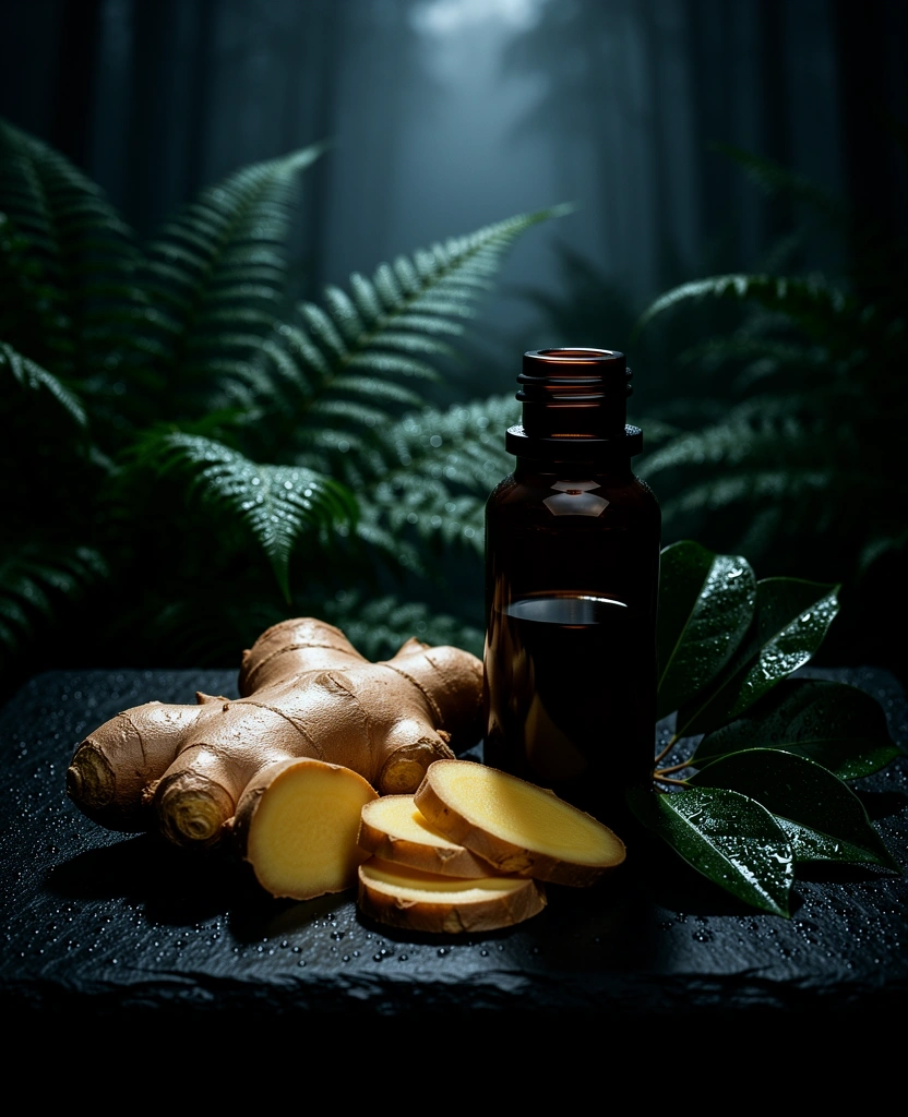 Botanische Inhaltsstoffe auf Schiefer